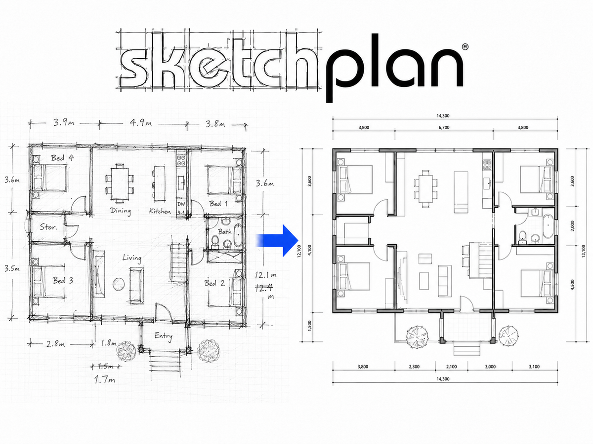 Sketchplan 2D Floor Plans from Sketches | Residential & Commercial Properties