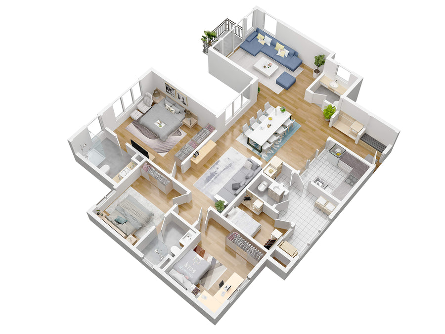 3D Floor Plans for Residential Properties