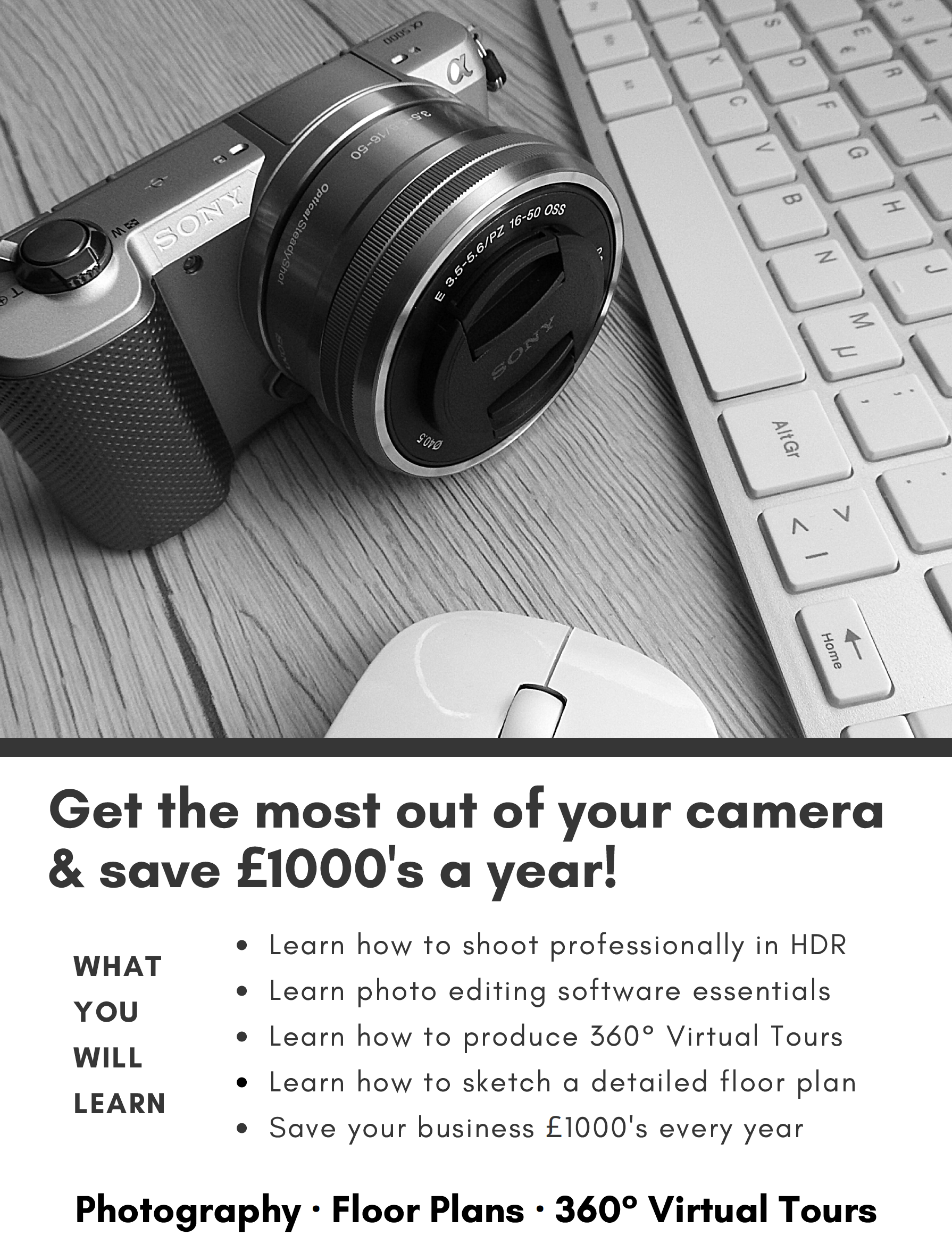 The Photoplan360 Academy (Southend-on-Sea) - Three Day Course - Photography - Floor Plans - 360° Virtual Tours